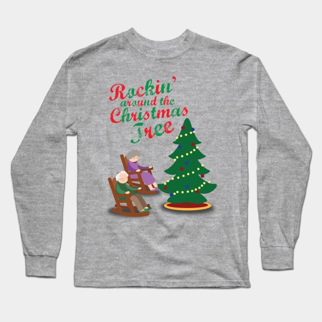 Rocking Around the Christmas Tree Chair Long Sleeve T-Shirt by FalconArt